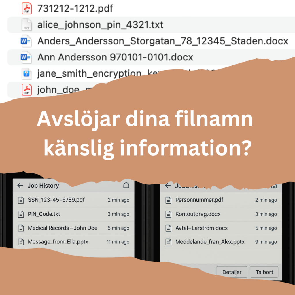 Avslöjar dina filnamn känslig information
